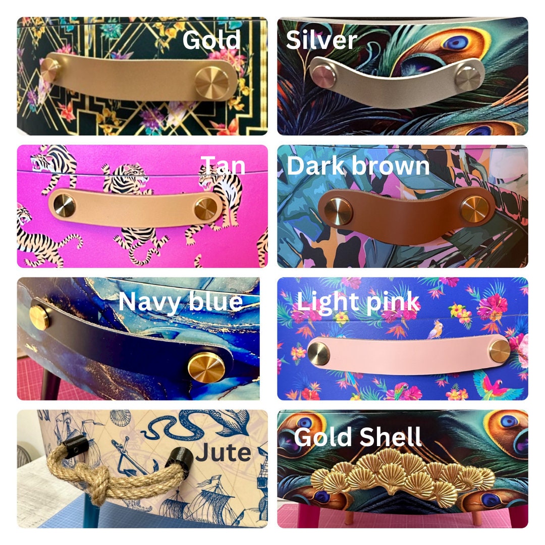 Round coffee table , fully customisable , Animal and floral print.  Round table, lift off top for storage. Lounge table, living room end