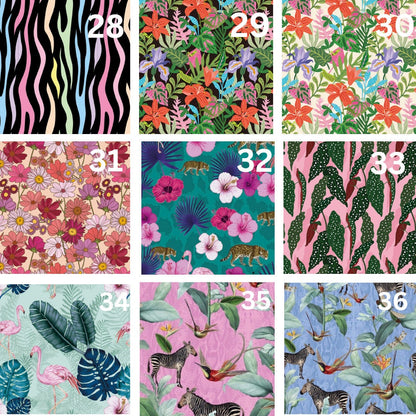 Round coffee table , fully customisable , Animal and floral print.  Round table, lift off top for storage. Lounge table, living room end